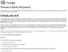 Tablet Screenshot of lpsolve.r-forge.r-project.org