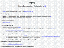 Tablet Screenshot of linprog.r-forge.r-project.org