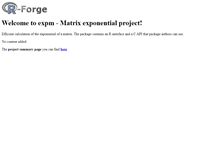 Tablet Screenshot of expm.r-forge.r-project.org