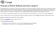 Tablet Screenshot of matrix.r-forge.r-project.org