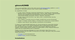 Desktop Screenshot of glmmadmb.r-forge.r-project.org