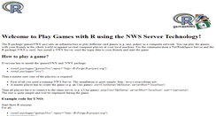 Desktop Screenshot of gamesnws.r-forge.r-project.org