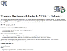 Tablet Screenshot of gamesnws.r-forge.r-project.org