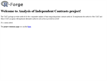 Tablet Screenshot of caic.r-forge.r-project.org
