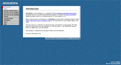 Desktop Screenshot of latticeextra.r-forge.r-project.org