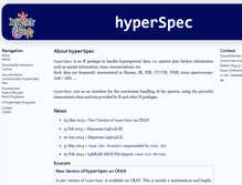 Tablet Screenshot of hyperspec.r-forge.r-project.org