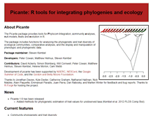 Tablet Screenshot of picante.r-forge.r-project.org